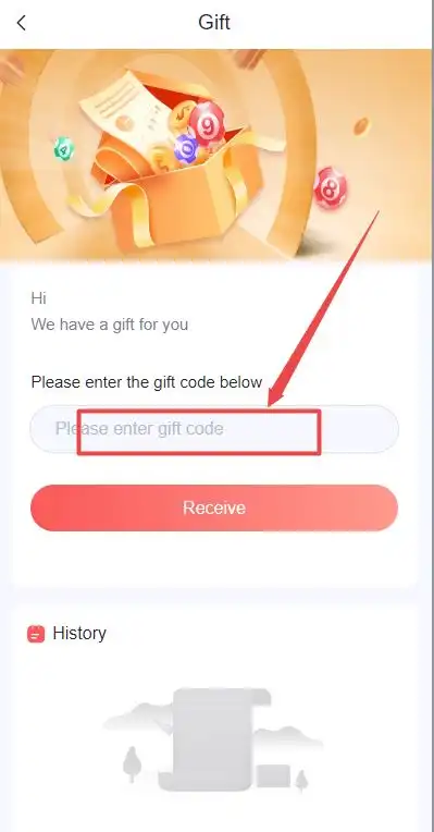 lottery 7 gift code redeem step2